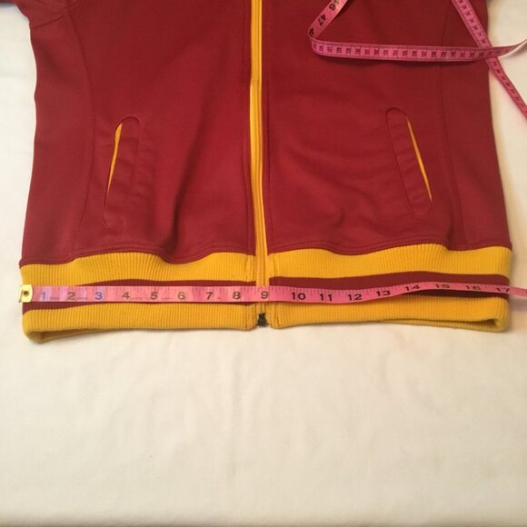Burgundy and Yellow Zipper Front Jacket Nike Novelty Logo Iowa State 58 - Picture 6 of 7